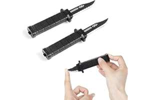 DERAYEE 2 Stück Trickmesser,Halloween Einziehbar Messer,Fake Messer,Zaubermesser für Erwachsene, Kinder,Damen (Trickmesser 2)