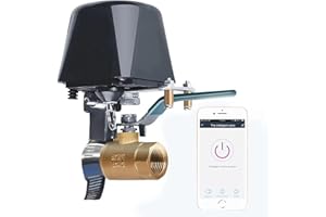 UseeLink Smart Water Valve, bezprzewodowy zawór wodny, zawór Wi-Fi, inteligentny zawór wodny, automatyczny zegar nawadniania zaworu kulowego, kompatybilny z Alexa i Google