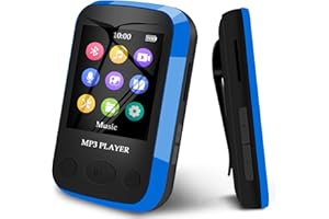 DITTYBUY Lettore MP3 Bluetooth 5.0 sportivo – Lettore MP3 da 32 GB con schermo TFT da 1,7 pollici | supporta fino a 128 GB TF/Micro SD | eBook, registrazione vocale, con cuffie FM Radio