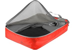 Sea to Summit - Garment Mesh Bag L- Water-Resistant Ultra-Lightweight Packing Cube - Ultra-Sil Nylon - Durable Zips & Grab Tags - For Travel - Spicy Orange - 40 x 30 x 9cm - 110g