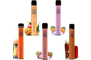 ‎BALENA 5 Stück - E Vape ohne Nikotin - Aroma King - 5x 700 Puffs | verschiedene super Sorten - Starterset 5er/pack 0,0mg Vape-Heater/Zigarette - ashtray stick