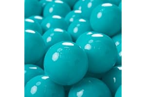 KiddyMoon 100 ∅ 7Cm Balles Colorées Plastique pour Piscine Enfant Bébé Fabriqué en EU, Turquoise