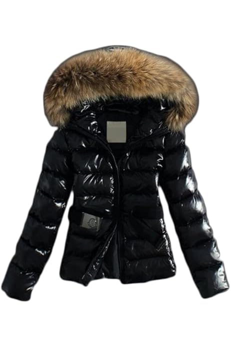 women's glossy puffer coat