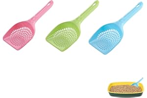 SICAILU 3 Pack Cat Litter Scoop Plastic Cat Litter Shovel Pet Clean Shovel for Cats