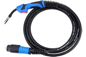 Estink MIG Welding Torch Gun, 3.8m MB15AK MIG Gas Shielded Welding Torch Euro Standard Fitting Connector Welding Gun Assembly 0-25mm Welding Thickness for MIG Welder