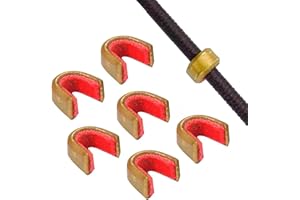 KESHES Punti di incocco della Corda dell'Arco - Accessori per tiro con L'Arco del Punto di incocco della Corda, cocche in Ottone per Arco ricurvo e Composto Confezione da 6