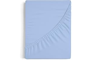 Burrito Blanco | Sábanas bajeras 105x190/200 cm | Cama de 105 cm(+ Medidas Disponibles) | Tejido de Algodón 100% | Diseño A8 Azul