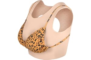 YEEFAIRY Silicone Crossdresser Breastplate Vest Realistic Prosthetic Artificial Breast Forms Tank Top for Transgender Cosplay Drag Show MTF Transition