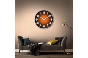 EMITDOOG Wall Clock Silent Kitchen Clock Non Ticking Modern Round Small Battery Operated Wall Clocks for Bedroom Office Classroom 12 Inch Classic Analogue Clock…