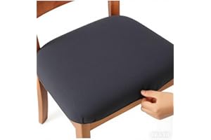 ‎GRANBEST Granbest Jacquard Esszimmerstuhl Sitzbezüge Set von 4, High Stretch Esszimmerstuhl Slipcovers Anti-Staub Sitzschutz für Esszimmer, Küche (4er Set, Samt Grau)
