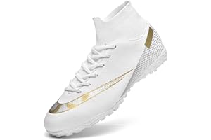 ASOCO DREAM Chaussures de Football Homme High Top Profession Athlétisme Chaussures de Sport en Plein Air Adolescents Chaussures de Futsal Entrainement