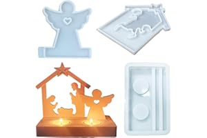 ‎ALEFBET Silikonformen Gießformen, Silikonform Kerzenhalter, Silikon Gießform Kerzenhalter, Gipsformen zum Gießen (Engel C)