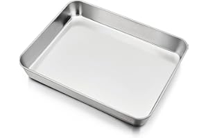 HaWare Backblech, Edelstahl Kleine Auflaufform Fettpfanne Ofenform Backofen, Rechteckige Tiefes Ofenblech Kuchenblech zum Backen/Braten/Servieren, Ungiftig & Gesund, Spülmaschinenfest