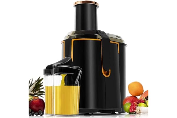Cecotec Centrifugeuse ExtremeTitanium 19000 XXL, Noir. Canal d’Entrée 75 mm, Disque en Titane, 2 Vitesses et Sans BPA, Grise, 19000 RPM, 1300 W. Capacité de 2000 ml, Buse anti-goutte.