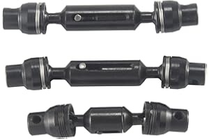 Geieold 3 Stück Metall-Antriebswelle CVD für B16 B36 Q60 Q63 Q64 MN77 FY004 6WD 1/16 RC -Upgrade-Teile, 2, schwarz (500208412A1)