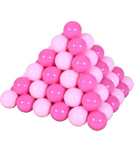 Fosse à Balles Avec 60 Balles En Plastique étoiles Et Cœurs - Pour Piscine à Balles Enfants, Aire De Jeux, Fêtes - Balles Légères Et Colorées 5.8-6.2 Cm - 9