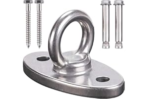 SELEWARE Hängesessel Aufhängung Hängesitz Befestigung Boxsack Halterung, Hängematten Befestigung, SUS304 Edelstahl Leise Deckenhaken Schaukel 4 Schraube für Holz Sets oder Betondecke