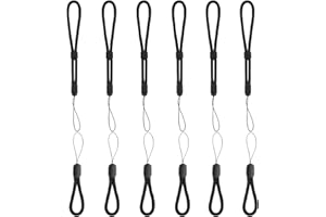 NVGVUP Smycz na rękę regulowana, 12 sztuk nylonowych pasków na nadgarstek, smycz i smycz na palec, uniwersalny pasek na rękę Paracord krótki do aparatu, telefonu komórkowego, latarki, pamięci USB,