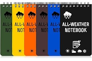 FULHANY 6 Fogli Rilegati A Spirale Taccuino Appunti - Block Notes Piccoli - Mini Taccuino - 7,6 X 12,7 Cm Con Griglia, Ideali Per Scrivere In Interni Ed Esterni