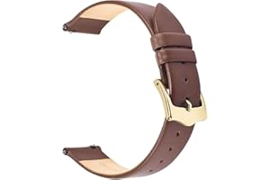 EACHE Schnellverschluss-Armbänder aus Leder für Herren & Damen, dünne Lederarmbänder für Damen, für Uhren mit 12mm, 14mm, 16mm, 18mm, 20mm Schlüsselweite, mehr Farben zur Auswahl
