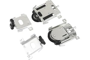 YUANQIAN 2 Pièces Roulette Porte Coulissante Placard,Roulette Coulissant Armoire,Kit Coulissante pour Porte de Garde-robe Roues Vitrines,Remplacement Porte Rouleau,Charge 30kg