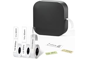 COLORWING Q30 Bluetooth Label Printer, Self-Adhesive Label Device, Compatible with iOS Android, Portable Mini Labelling Device for Home, Office, School, Black