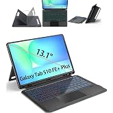 Fogy Samsung Galaxy Tab S10 Fe Plus 13.1 in&ccedil; ile Uyumlu MagTouchpad Blutooth Işıklı RGB Standlı T&uuml;rk&ccedil;e Q Klavyeli Kılıfı