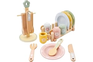 Juguetes de Cocina de Madera, Aolkee Accesorios Cocina Juguetes,Juguetes , Accesorios cocinita infantilde de Madera, Juego de rol para niños Edad 3 + años