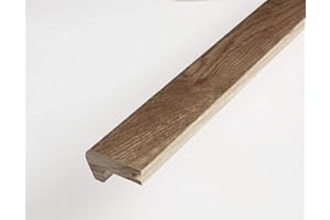 UNIVERSAL MOUDLINGS Solid Oak Stair Step Nosing for 15mm Engineered & Solid Floors T&G (Dark Smoked)