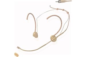 MPE AUDIO MPE – Micrófono de diadema para Sennheiser Jack 3,5 mm estéreo color carne piel rosa beige profesional con condensador omnidireccional repuesto para radiomicrófonos mod: HD20CS (carne/piel)