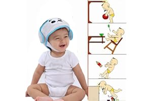 BINGX Bambino bambino di sicurezza Casco, anti-collisione di sicurezza per bambini protezione casco regolabile testa, protezione da 6 mesi cappuccio a 6 anni per