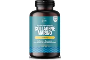 KREALIS Collagene Marino con Acido Ialuronico - 240 Capsule, 2500 mg Collagene Idrolizzato, Coenzima Q10, Biotina, Vitamina C, Zinco - integratore per Pelle, Capelli, Articolazioni