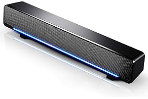 HEANTTV Computer Lautsprecher, Bluetooth Computer Soundbar mit HiFi Sound Qualität, USB Powered Gaming Lautsprecher, Monitor Lautsprecher für Desktop, PC, Laptops, Tablets, Smartphone