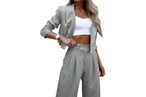 dalamirra Damen Elegante Zweiteilige Outfit Hosenanzug Frühling Sommer Freizeit Anzug 3/4 Ärmel Top und hohe Taille Hosen Rundhalsausschnitt Plain Loungewear Streetwear 2-teilige Outfits Set