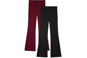 TERRANOVA Pack 2 Leggings Lunghi Donna a Zampa – Vita Alta, Fit Aderente, Look Casual
