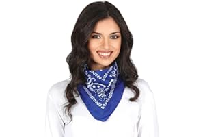 FIESTAS GUIRCA | Pañuelo Azul para Adulto Unisex - Accesorio Textil Versátil para Fiestas de Disfraces, Carnaval y Celebraciones - Ideal para Complementar Disfraces de Pirata, Vaquero o Bandido - Azul
