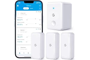 GOVEE LIFE GoveeLife WLAN Hygrometer Thermometer Innen 3 Pack, Smart Temperatur und Luftfeuchtigkeitsmesser mit App Benachrichtigung und Datenspeicherung, geeignet für Gewächshaus, Weinkeller