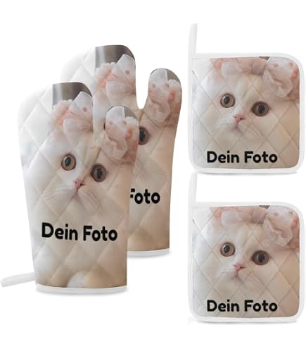 Swooflia Ofenhandschuhe Lustig & Hitzebeständig – 100% Baumwolle, Extra Dick, Mit Aufhängering (27,9 X 17,8 Cm)