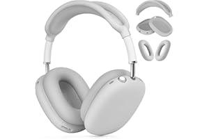 VISOOM Case for Airpods Max Headphones, Soft Silicone Protective Cover for Apple Airpod Max Accessories Cases (Grey)