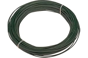 HaGa® Filo di serraggio da 3 mm x 25 m, zincato, per recinzioni in rete metallica, verde, resistente, resistente ai raggi UV