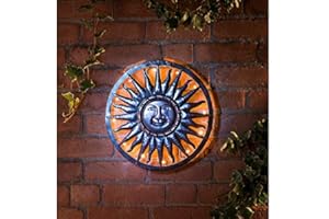 EEMKAY® New Beautiful Attractive Design with Bronze Effect Solar Powered Sun Metal Wall Art N-21