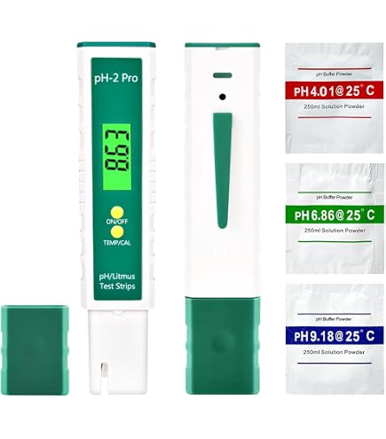 15 Sachets Poudre Tampon PH - 4.00, 6.86, 9.18 - Pour Étalonnage PH-mètre Piscine, Aquarium