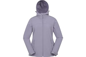 Mountain Warehouse Exodus Womens Softshell Jacket - Breathable, Adjustable, Water & Wind Resistant Ladies Coat - For Autumn, Winter, Walking, Everyday wear