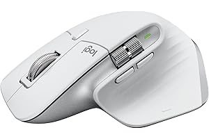 Logitech MX Master 3S for Mac - Wireless Bluetooth Mouse with Ultra-fast Scrolling, Ergo, 8K DPI, Quiet Clicks, Track on Glass, Customisation, USB-C, Apple, iPad - Pale Grey