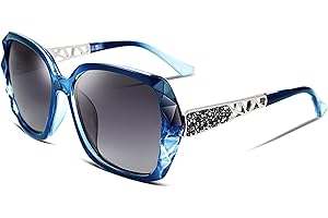 FEISEDY Gafas de Sol Polarizadas Mujer Protección UV400 Moda Clásico Retro Gafas de Sol GrandesTamaño B2289