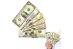 YEAPEAK 120 Pezzi Soldi Finti Dollar, Prop Money -1 $, 5 $, 10 $, 20 $, 50 $, 100 $ Dollars Soldi Per Giocare, Cash Giocattolo Per Bambini, Dollar Finti Soldi Finti, Soldi Da Gioco Per Bambini