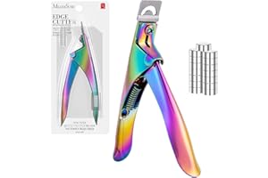 MelodySusie Coupe-Ongles Professionnel en Acier Inoxydable, Coupe Capsule avec 15Pcs Aimants Ajustable pour les Ongles Acryliques et Faux Ongle, Outil de Manucure pour Salon et Maison,Multicolore.