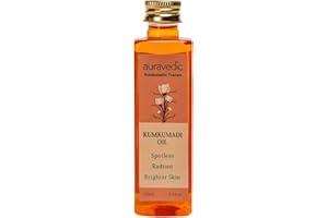 Auravedic Kumkumadi Oil, 100 Ml. Kumkumadi Face oil for Glowing Skin. Kumkumadi Tailam from kerala.