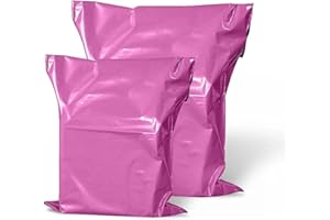 GENERIC BNTrade 19 x 29 Pink Postage Bags – Extra Large Mailing Bags for Coats, Jackets, Shoe Boxes & Clothing – Thick 60 Micron Polythene Shipping Bags with Self Seal Strip