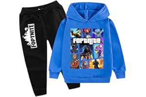 zhaojiexiaodian Traje deportivo para niños con estampado de dibujos animados en 3D, sudadera casual para niños con capucha + pantalones